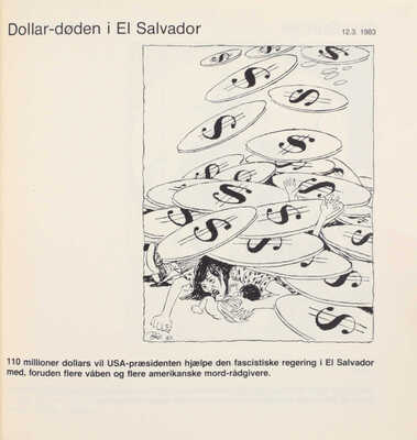 [Бидструп Х., автограф]. [Подборка рисунков Бидструпа из газеты Land og Folk]. Bid. 83. Et udvalg af Bidstrups tegninger fra Land og Folk. Skærbæk: Forlaget Melbyhus, 1983.